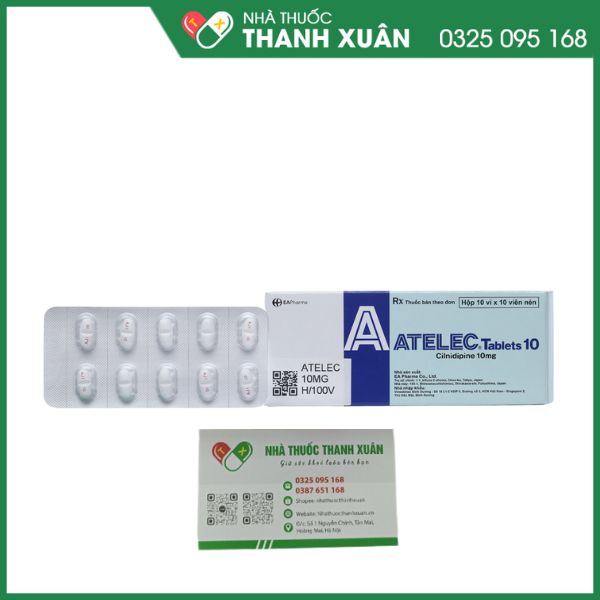 Atelec Tablets 10 điều trị tăng huyết áp